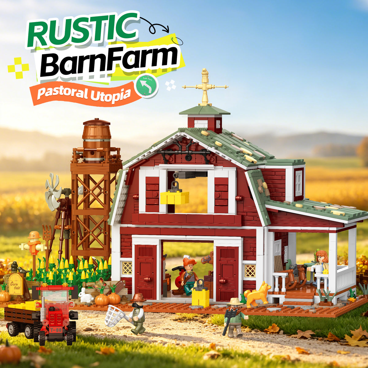 X68003 Nostalgic Red Barn (2223 PCS) - image 1