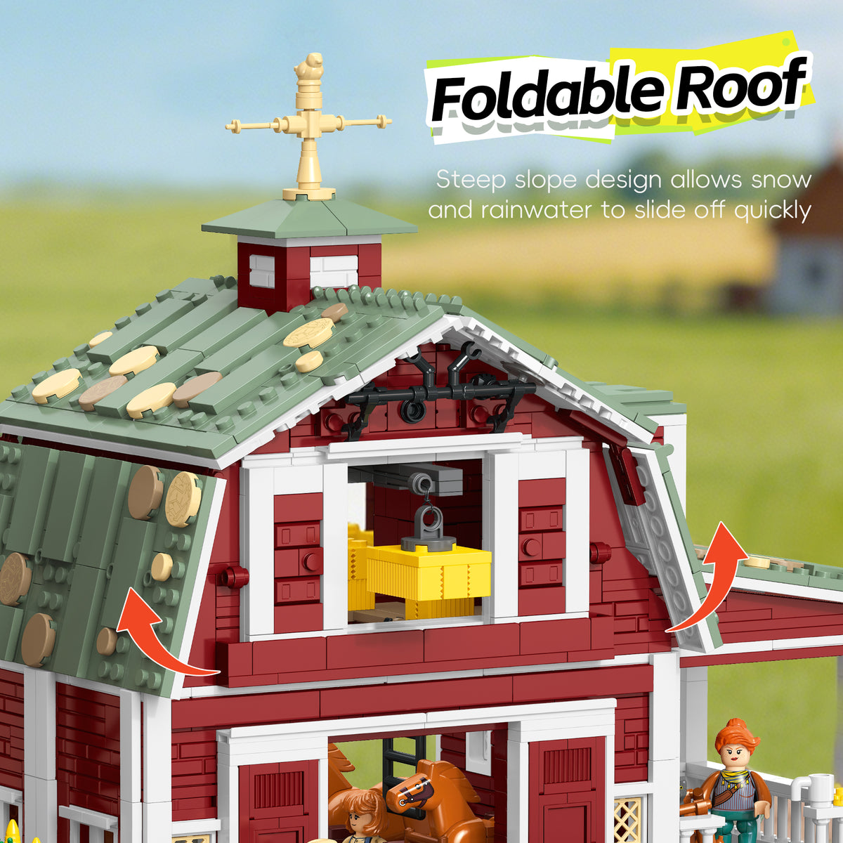 X68003 Nostalgic Red Barn (2223 PCS) - image 3