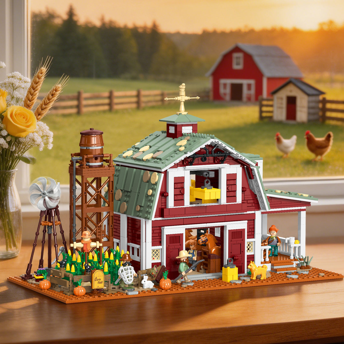 X68003 Nostalgic Red Barn (2223 PCS) - image 6