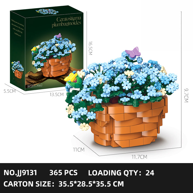 JJ9131 Blue Snowflake Bonsai (365 PCS)