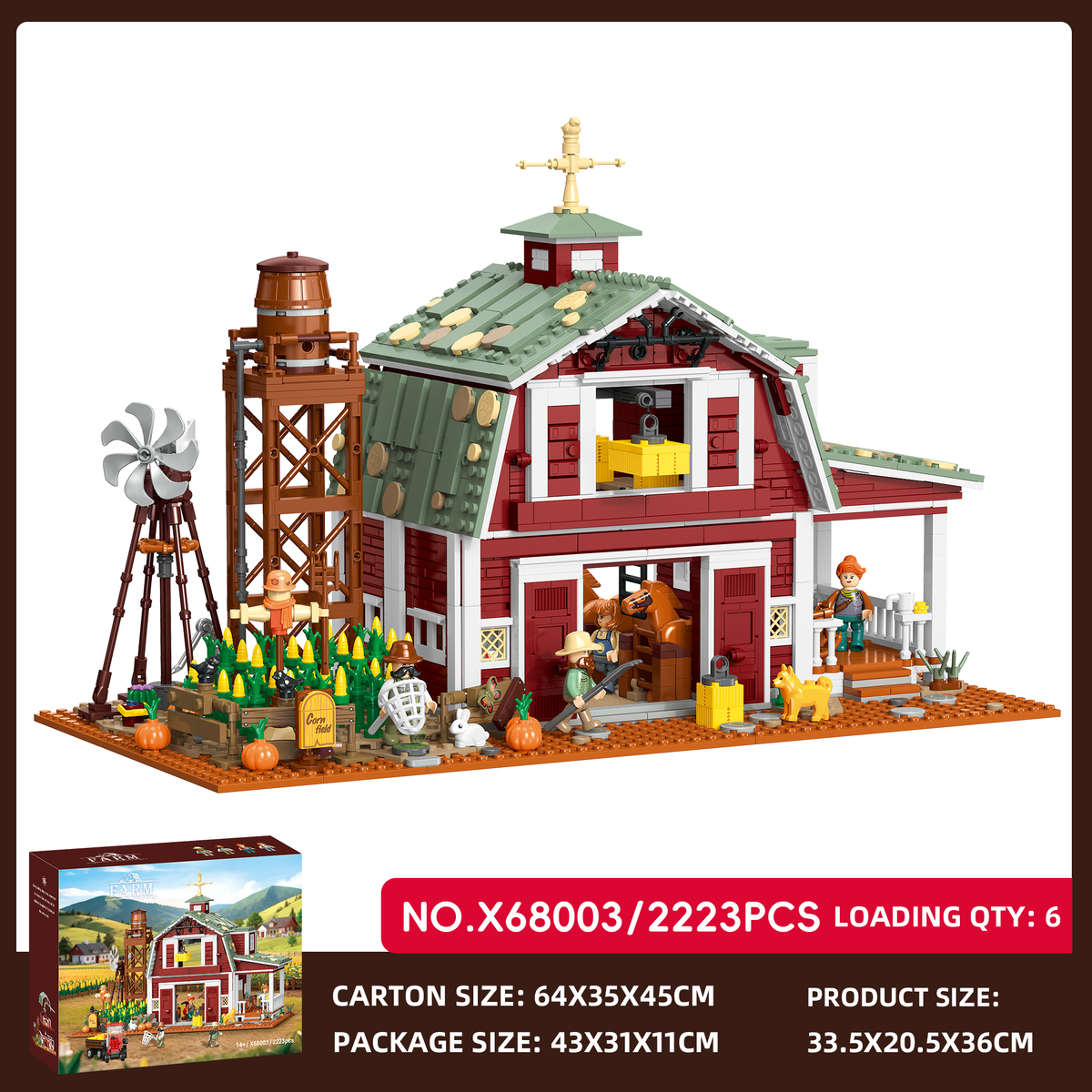 X68003 Nostalgic Red Barn (2223 PCS) - image 10