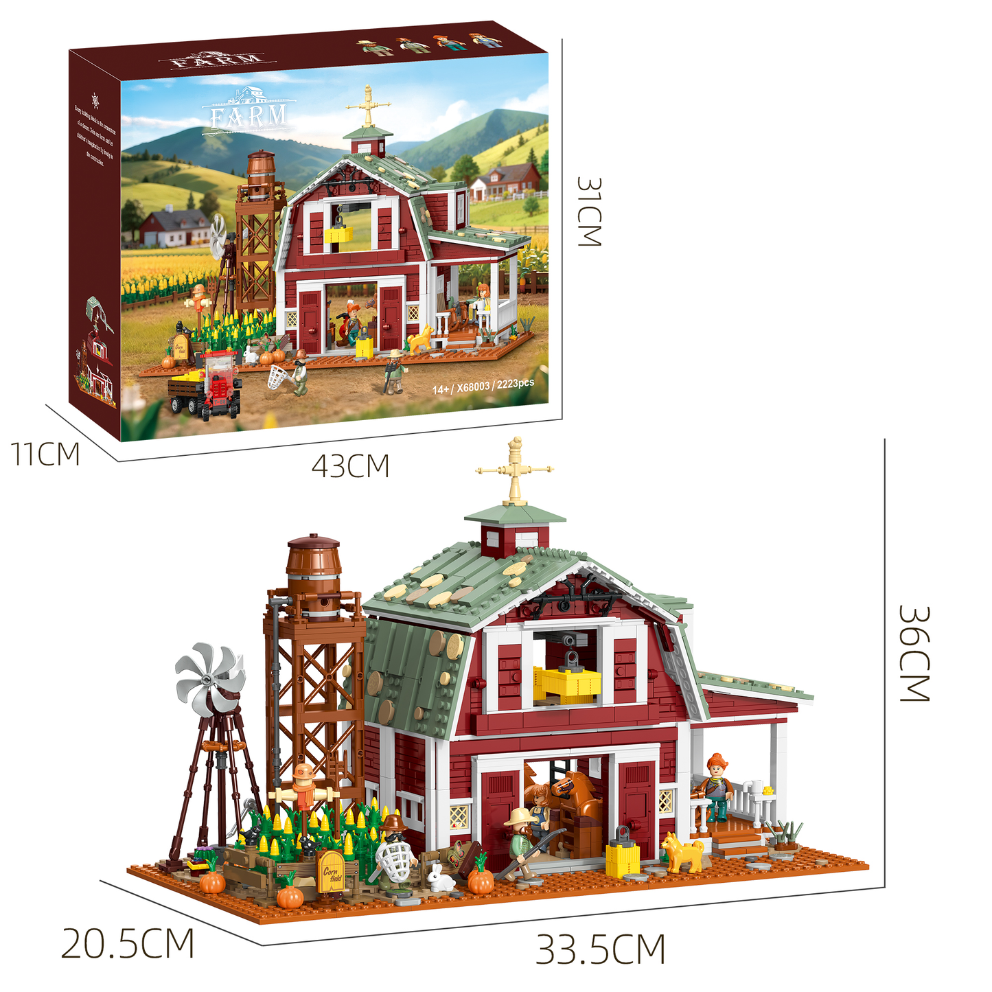 X68003 Nostalgic Red Barn (2223 PCS) - image 11