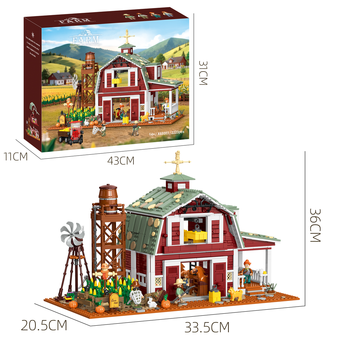 X68003 Nostalgic Red Barn (2223 PCS) - image 11
