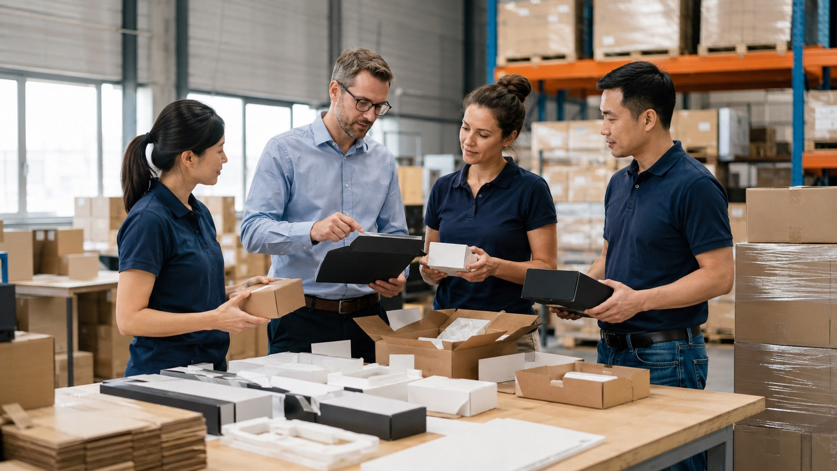 Distribution warehouse aisle