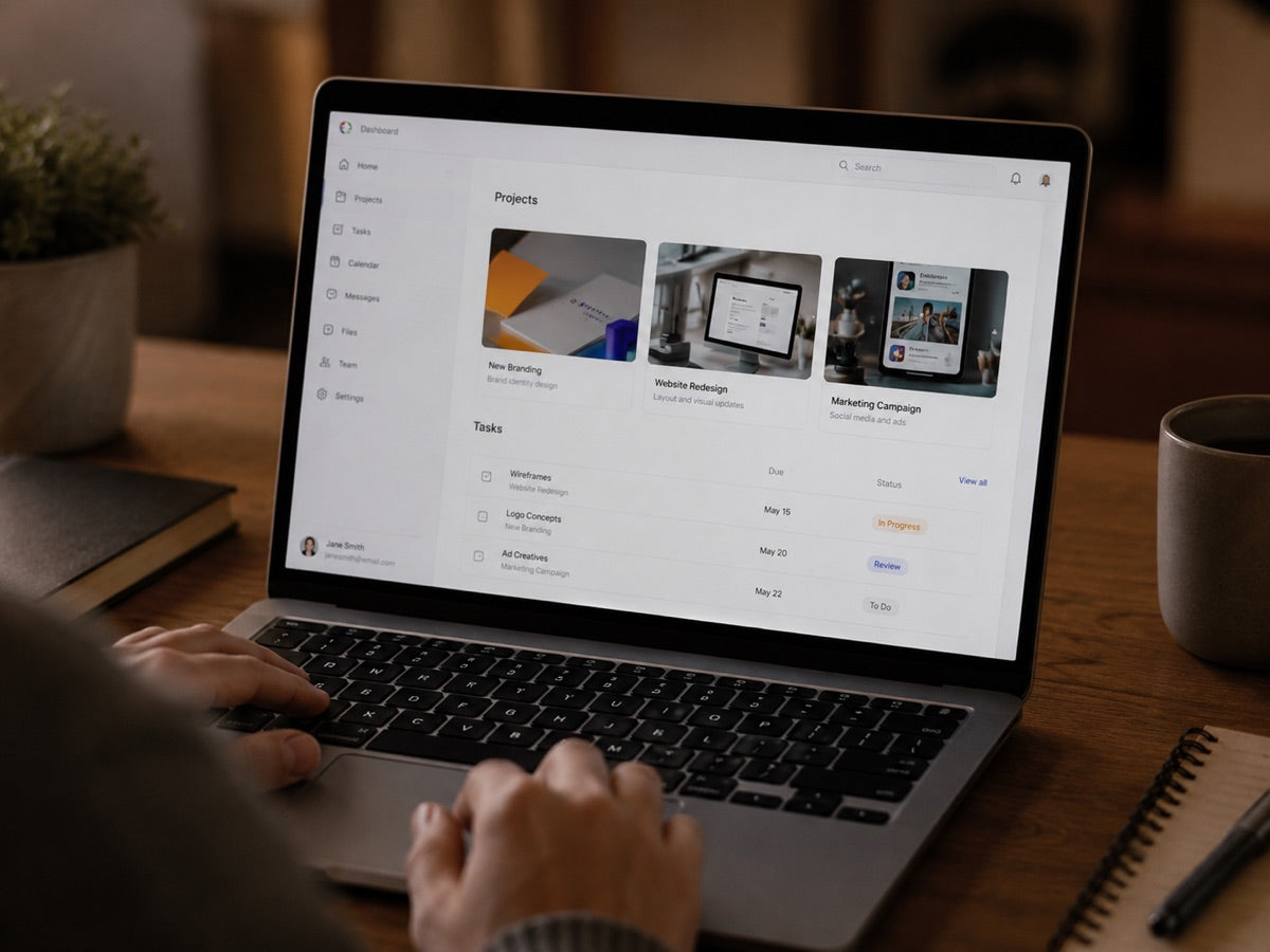 Online seller managing an ecommerce storefront